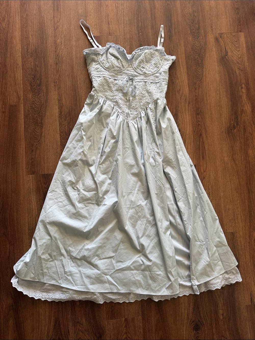 House Of Cb Jaime Cotton Broderie Anglais Midi Sundress - Picture 5 of 10
